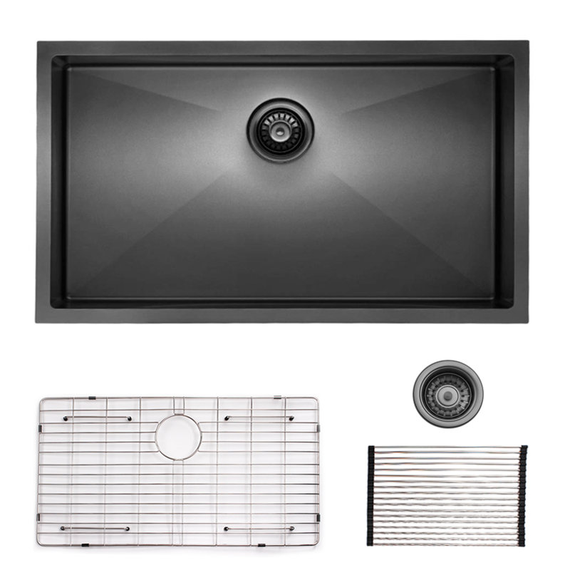 ALWEN 21'' W Single Bowl Stainless Steel Undermount Kitchen Sink Wayfair